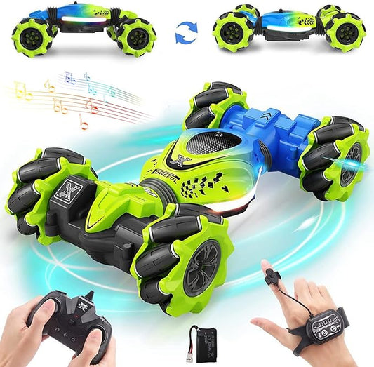 Masroo Gesture RC Car, 2.4GHz 4WD Gesture Sensing RC Stunt Car Toys for 6-12 yr Boys Girls, Drift Hand Controlled Remote Control Twist Cars Offroad 360°...