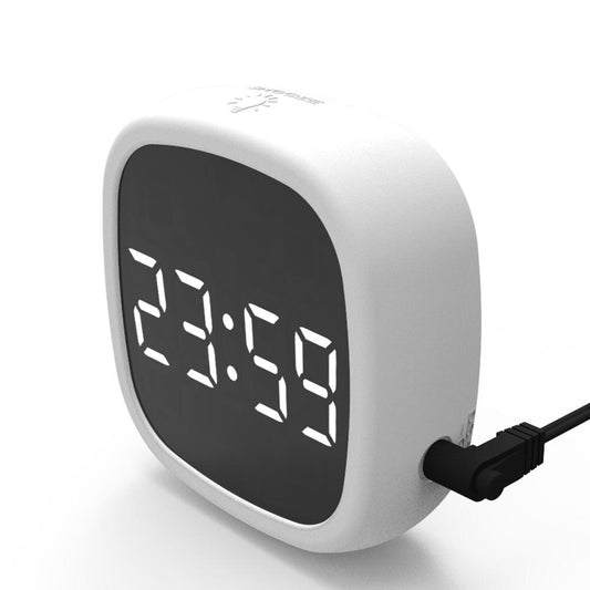 Voice Control Mirror Table Clock Home Decoration Snooze Desk Alarm Clock LED Digital Electronic
